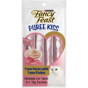 Fancy Feast Adult Puree Kiss Tuna Flakes Wet Cat Treats