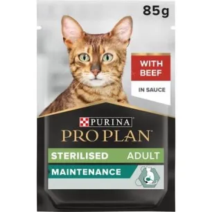 Purina Pro Plan Sterilised Wet Cat Food, Beef in Gravy
