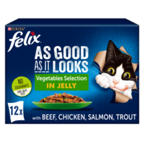 Vegetable Selection in Jelly Wet Cat Food