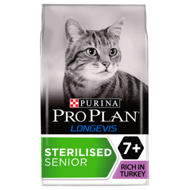 PRO PLAN Adult 7+ Sterilised LONGEVIS Turkey Dry Cat Food