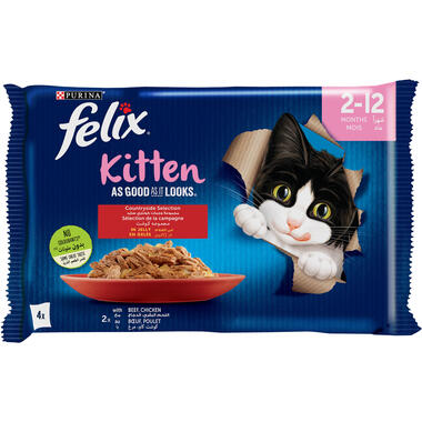 Felix As Good as it Looks Junior Countryside selection in Jelly with Beef and Chicken