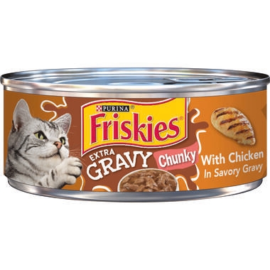 Friskies Extra Gravy Chunky With Chicken in Savory Gravy Wet Cat Food