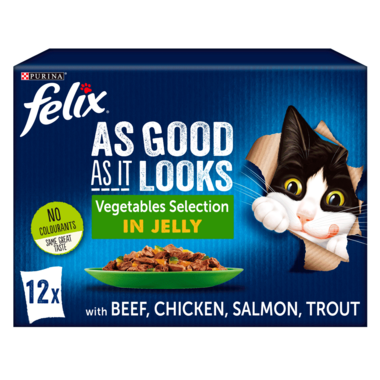 FELIX® As Good As it Looks Vegetable Selection in Jelly Wet Cat Food