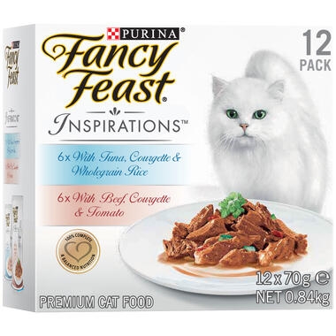 FANCY FEAST Adult Inspirations Multipack Tuna Beef Flavour Wet Cat Food