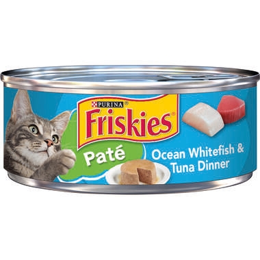 Friskies Paté Ocean Whitefish & Tuna Dinner Wet Cat Food