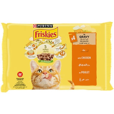 PURINA® FRISKIES® in gravy with ChickenWet Cat Food