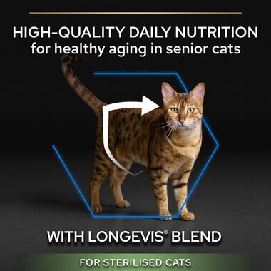 Purina Pro Plan Sterilised Senior 7+ Longevis Dry Cat Food with Turkey