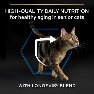 Purina Pro Plan Senior 7+ Longevis Dry Cat Food with Salmon