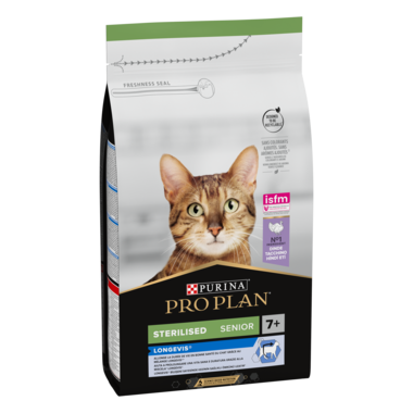 Purina Pro Plan Sterilised Senior 7+ Longevis Dry Cat Food with Turkey