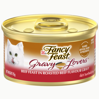 FANCY FEAST Gravy Lovers Beef Feast in Roasted Beef FOP