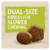 Dual size kibbles for slower chewing