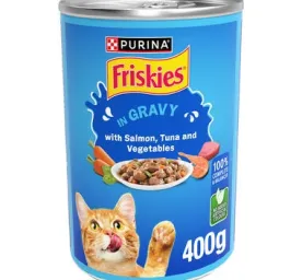 Friskies Gravy with Salmon, Tuna, Vegetables Wet Cat Food