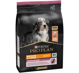 Purina Pro Plan Sensitive Skin Dog Food - Medium and Large Senior 7+, Dry Dog food with Salmon