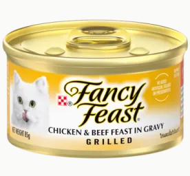 Fancy Feast Grilled Chicken & Beef Feast in Gravy Gourmet Cat Food 85g