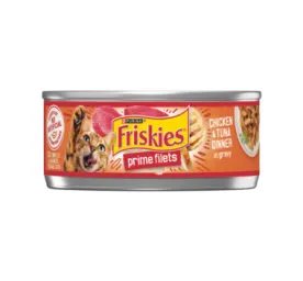 Friskies Prime Filets Chicken & Tuna Dinner in Gravy Wet Cat Food 156g