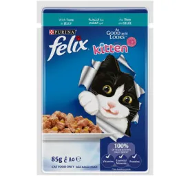FELIX As Good As It Looks Kitten Tuna in Jelly Wet Cat Food 85g