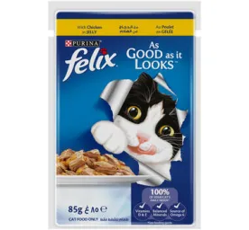 FELIX As Good As It Looks Adult Chicken in Jelly Wet Cat Food 85g