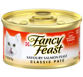 Fancy Feast Classic Pate Savoury Salmon Feast Gourmet Cat Food 85g