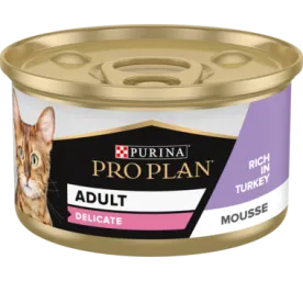 Purina Pro Plan Adult Delicate Digestion, Wet Cat Food, Mousse rich in Turkey