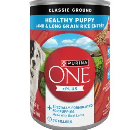 Purina ONE® +Plus Classic Ground Healthy Puppy Lamb & Long Grain Rice Entrée, 0.8 LB (368 g)
