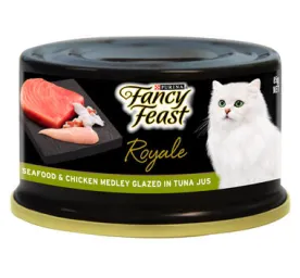 FANCY FEAST Adult Royale Seafood & Chicken Medley Glazed in Tuna Jus Wet Cat Food 85g