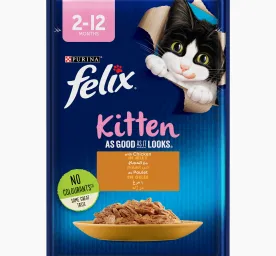 7198 Felix As Good As It Looks Junior with Chicken in Jelly Wet Cat Food 85g