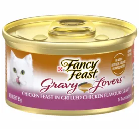 Fancy Feast Gravy Lovers Chicken Feast in Grilled Chicken Flavour in Gravy Gourmet Cat Food 85g