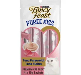Fancy Feast Adult Puree Kiss Tuna Flakes Wet Cat Treats