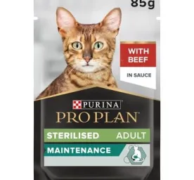 Purina Pro Plan Sterilised Wet Cat Food, Beef in Gravy